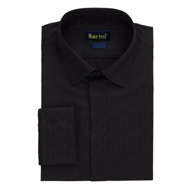 black jacquard shirt