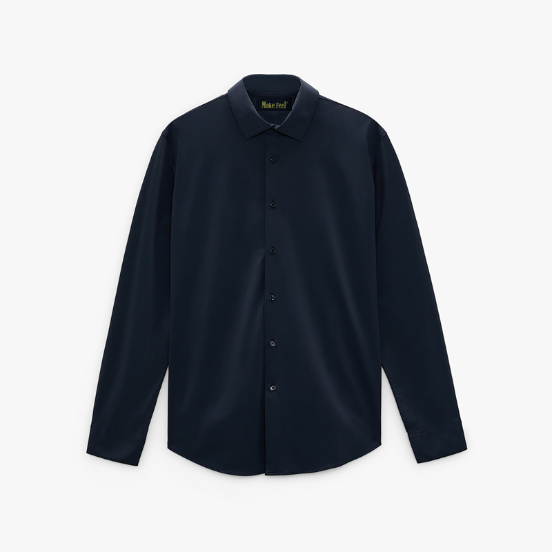 dark blue shirt